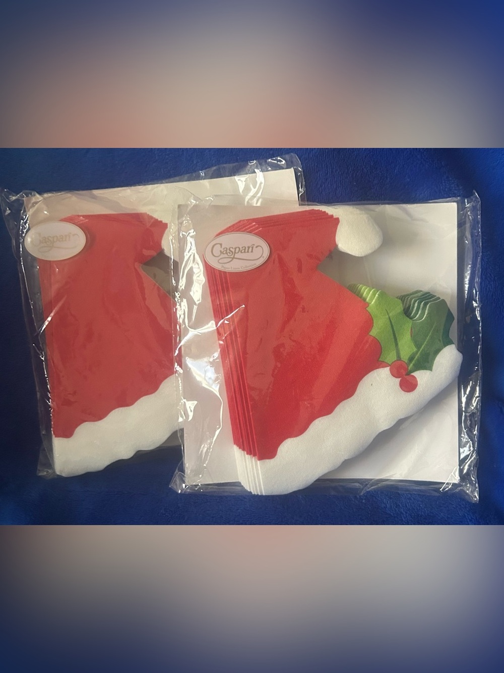 Caspari Santa Hat Paper Linen Napkins!